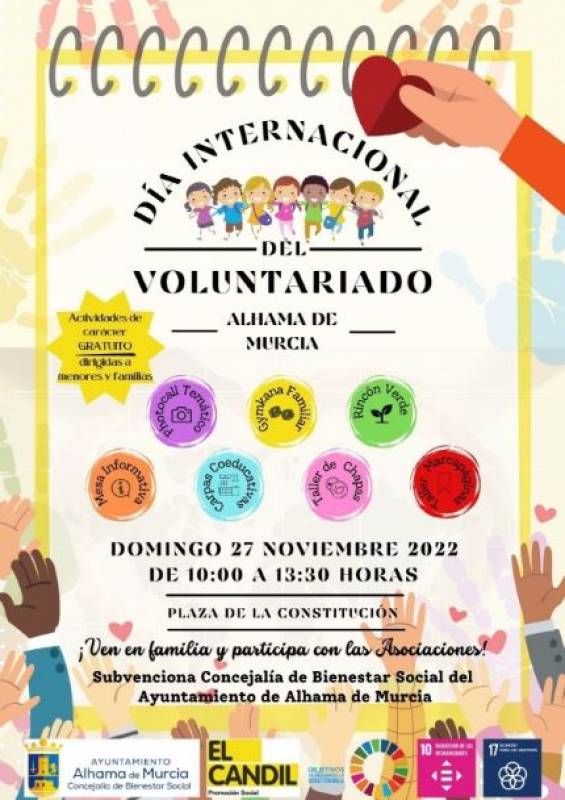 <span style='color:#780948'>ARCHIVED</span> - Alhama de Murcia organises events for International Volunteer Day 2022