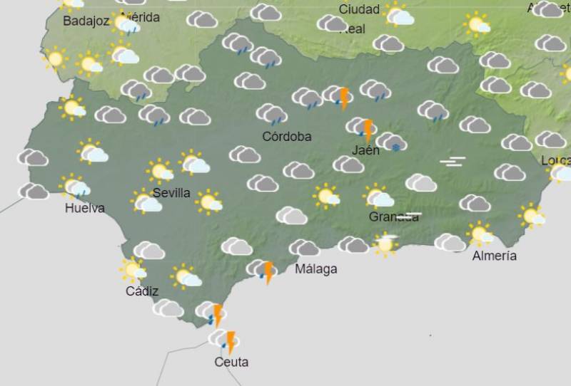 <span style='color:#780948'>ARCHIVED</span> - Scattered showers, snowstorms and sun on and off all week: Andalusia weather forecast February 6-12