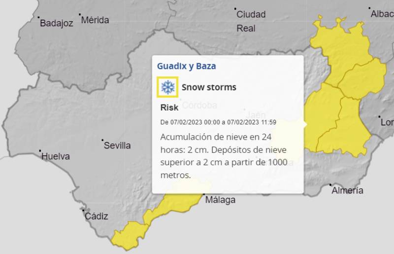 <span style='color:#780948'>ARCHIVED</span> - Scattered showers, snowstorms and sun on and off all week: Andalusia weather forecast February 6-12