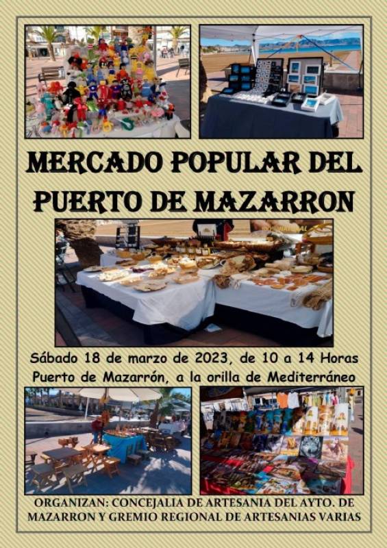 March 18 Puerto de Mazarron artisan and craft market on the seafront