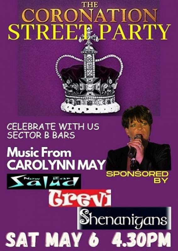 <span style='color:#780948'>ARCHIVED</span> - May 6 Coronation celebration at Trevi Bar, Shenanigans and New Bar Salud