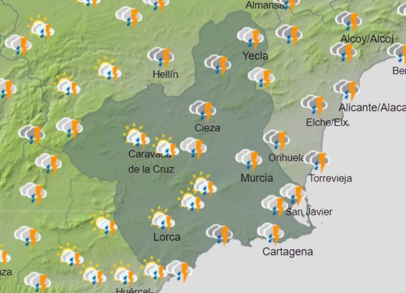 Murcia weekend weather May 25-28: More rain forecast to continue into next week