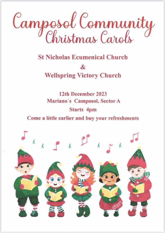 December 12 Camposol Community Christmas Carols at Marianos Restaurant Camposol