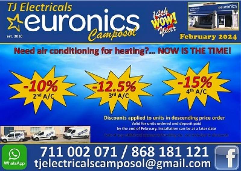 TJ Electricals special offer on Air Conditioning for the month of February