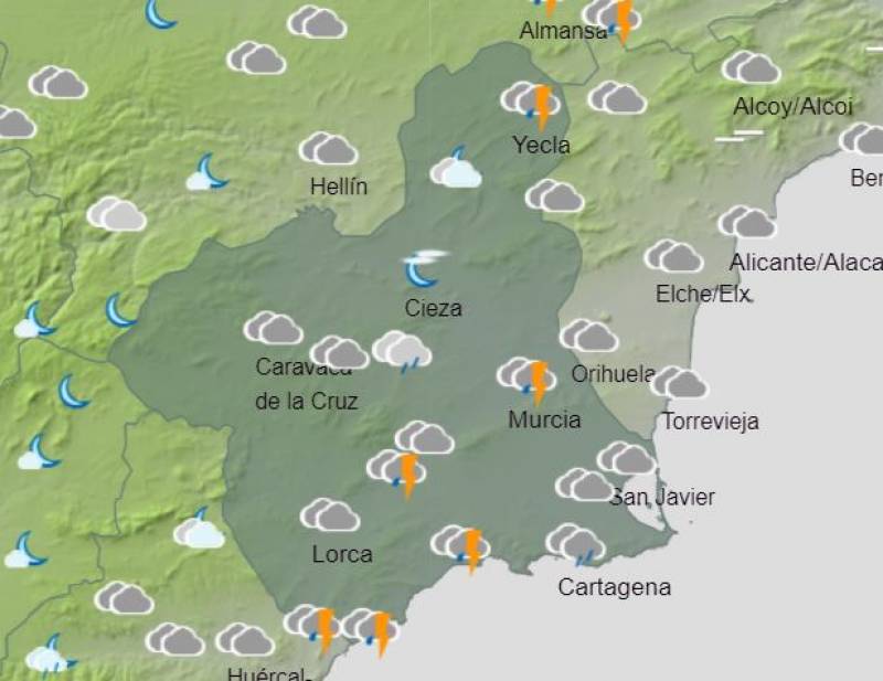 Rain this weekend: Murcia weather forecast March 7-10