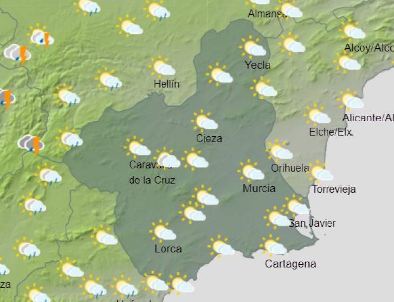 Rain this weekend: Murcia weather forecast March 7-10