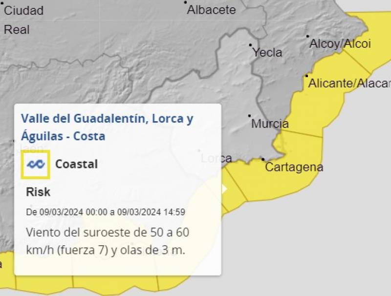Rain this weekend: Murcia weather forecast March 7-10