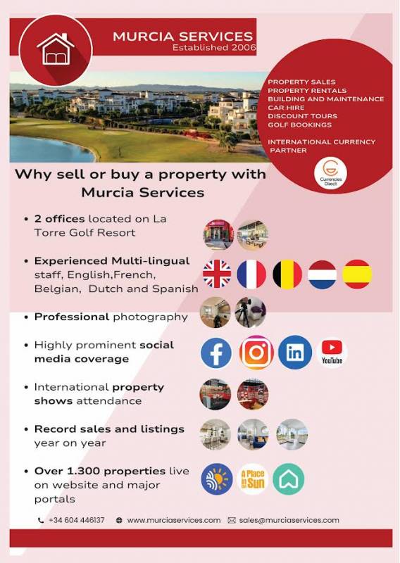Selling on Las Terrazas? Reasons to list your property with Murcia Services