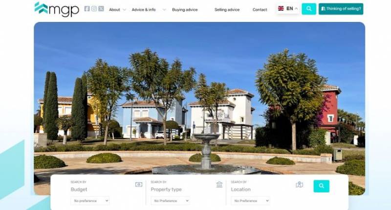 MGP launches new and improved website for property sales and purchases in Murcia