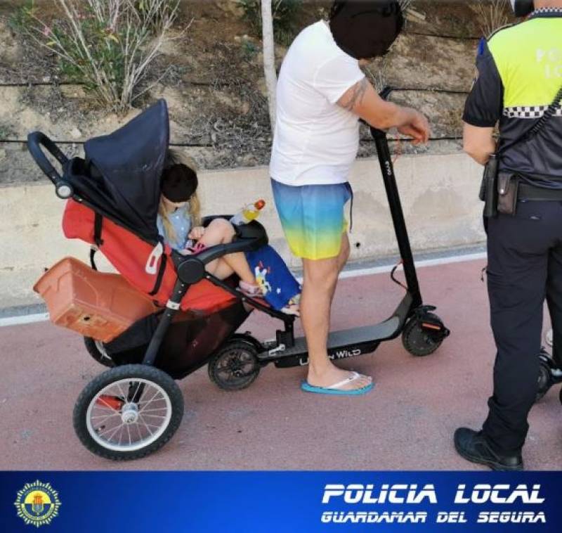 Baby on board: Guardamar scooter rider caught towing a buggy