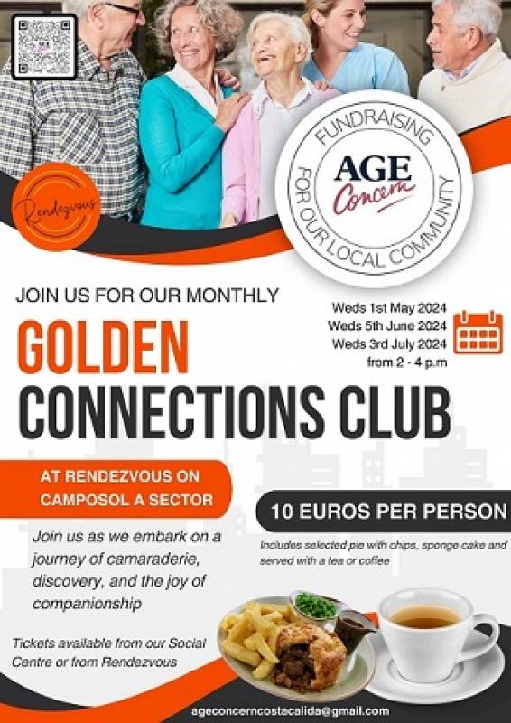 May 8 *Change of Date* Age Concern Monthly Golden Connections Club Lunch