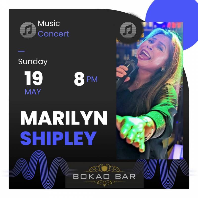 May 19 Marilyn Shipley appearing at the Bokao Bar Condado de Alhama Golf Resort