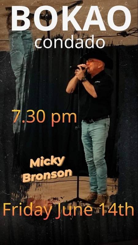 June 14 Steak Night with music by Mickey Bronson at the Bokao Bar, Condado de Alhama Golf Resort