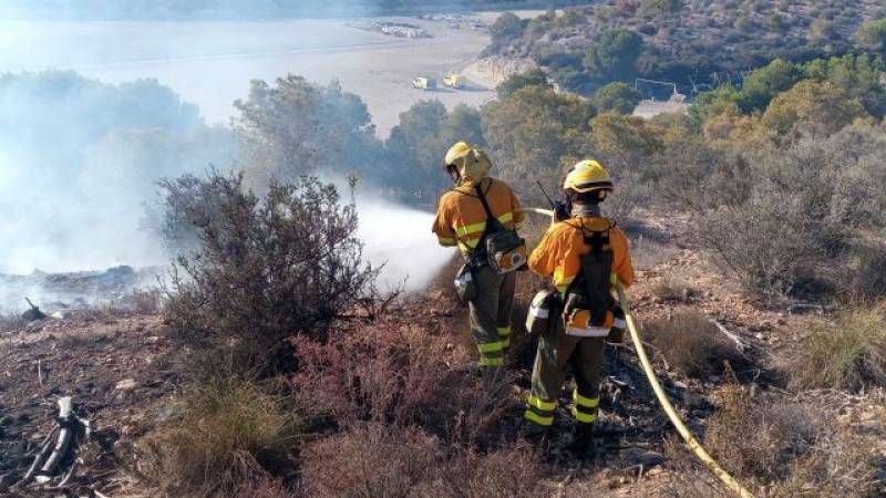 Scrub fire in Puerto de Mazarron this weekend