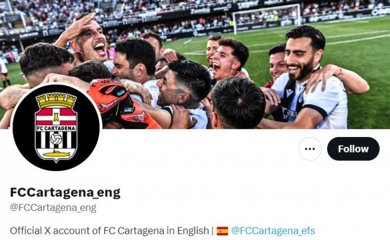 FC Cartagena launches account in English on social network X