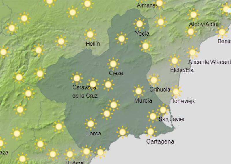Murcia weekly weather forecast July 1-7: A rainy start followed by near-40-degree heat