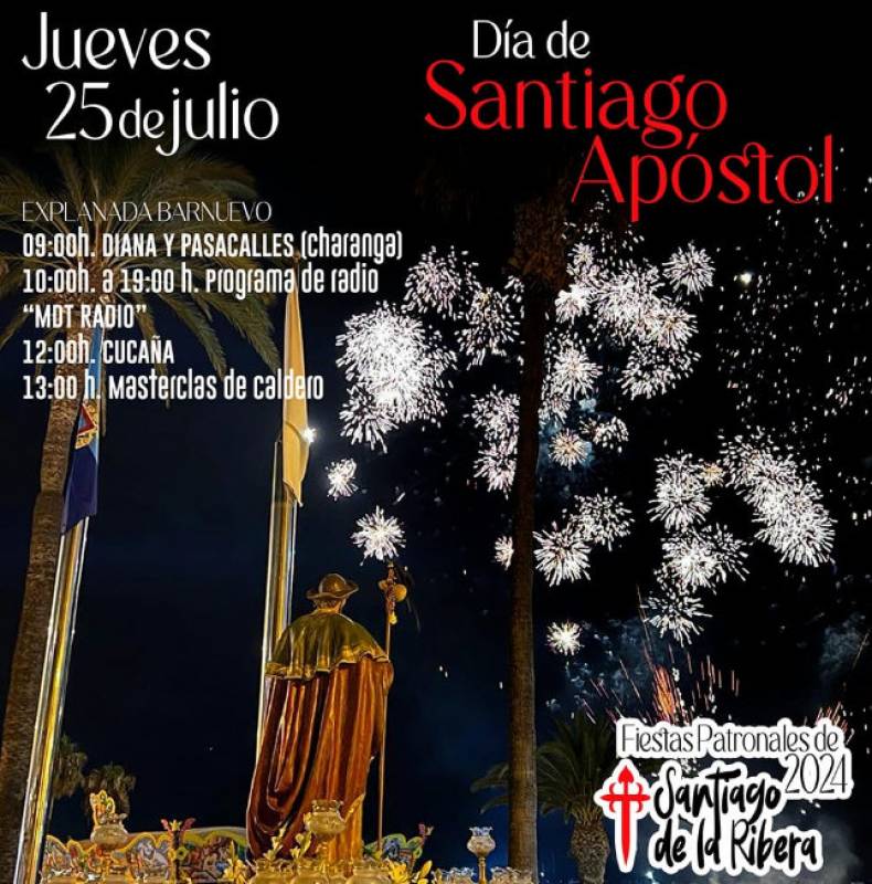 July 13 to August 3 Annual fiestas in Santiago de la Ribera