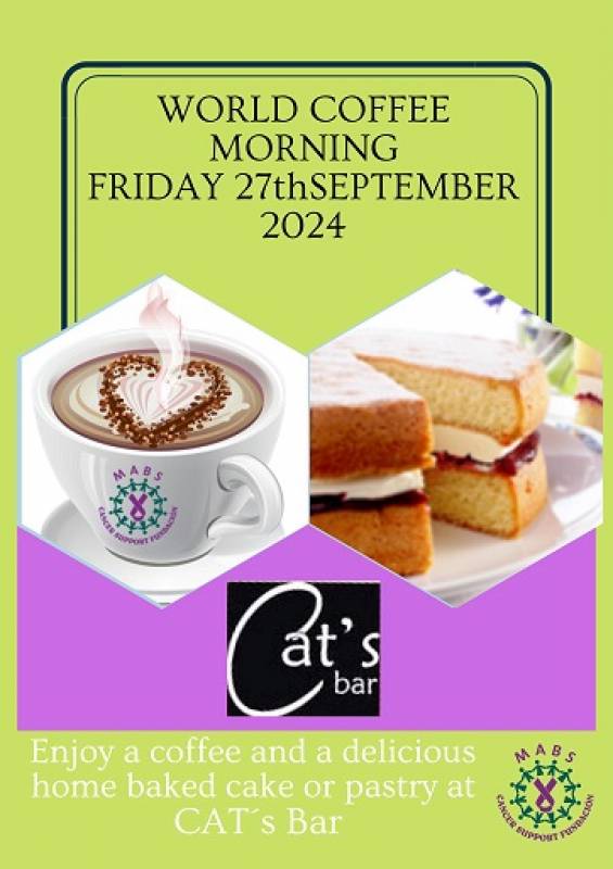 September 27 MABS celebrates World Coffee Morning 2024 at Cats Bar