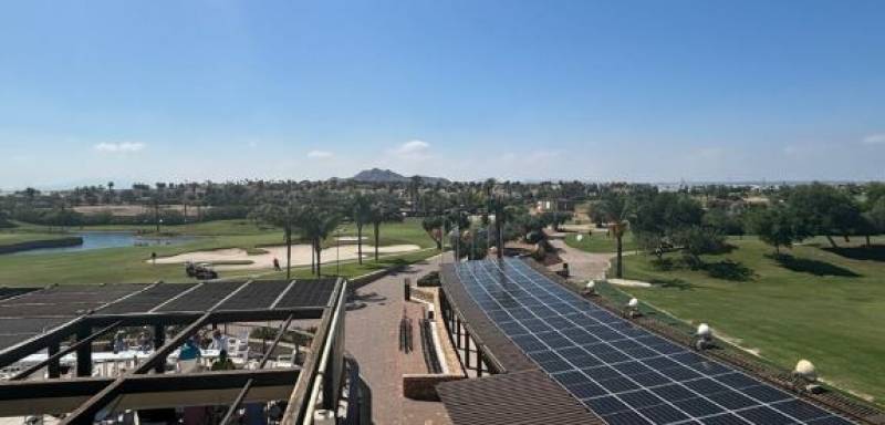 Solar panels installed at Roda Golf resort