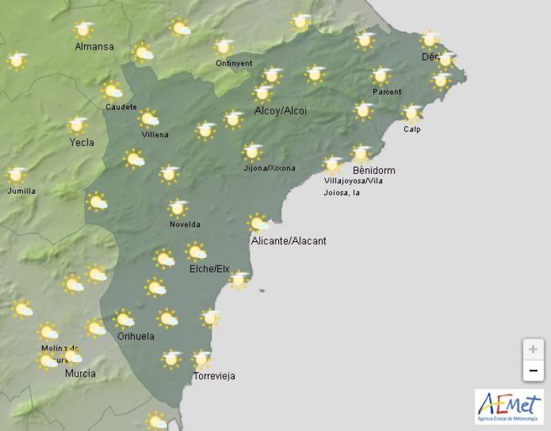 Alicante weekend weather forecast: October 17-20