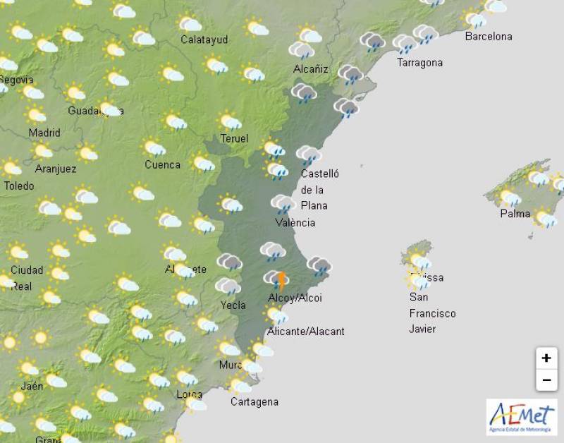 Valencian Community remains on red alert: Alicante weather forecast Oct 31-Nov 3