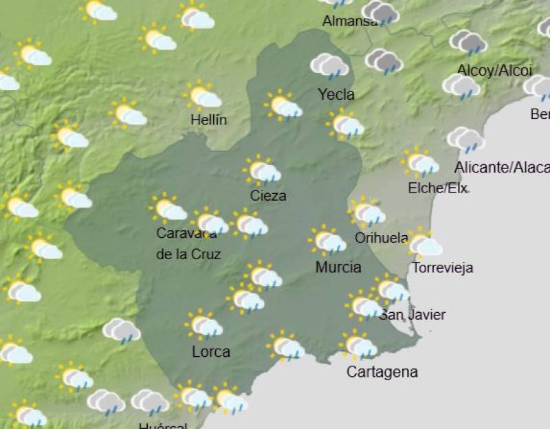 More rain this week, but no alerts: Murcia weekly weather forecast November 4-10