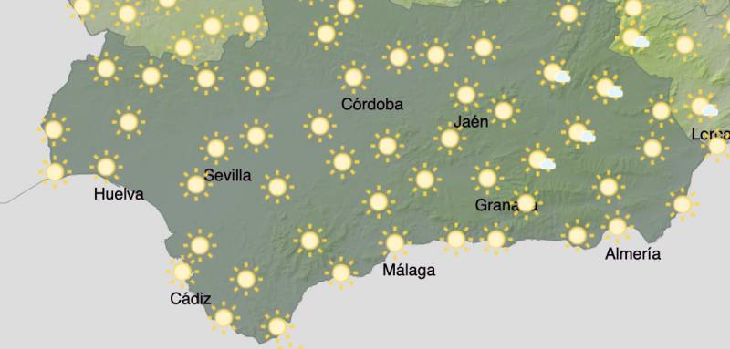 Andalucía weather forecast January 13-16: Sunny days and cold nights