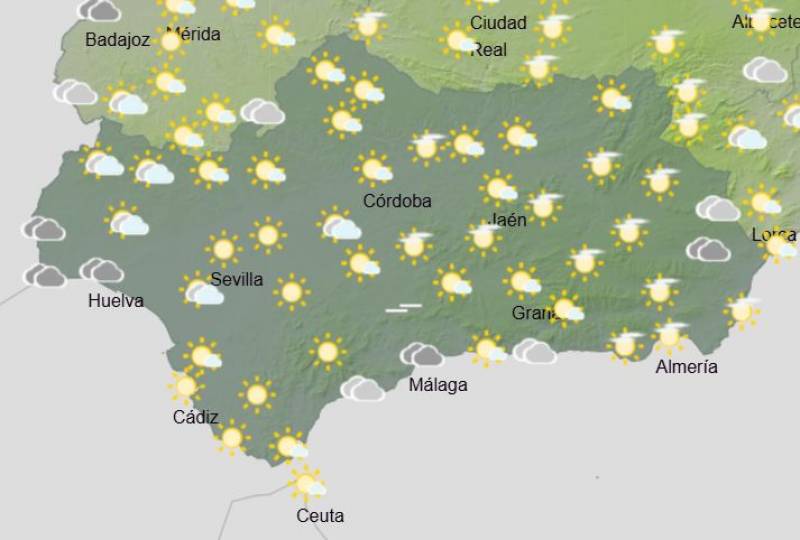 Andalusia weekly weather forecast February 10-16: Wind and rain midweek, but mostly dry