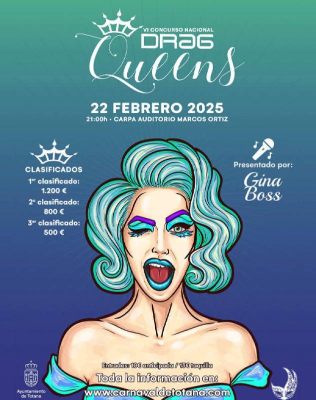 February 22 Carnival Drag Queen contest and gala in Totana