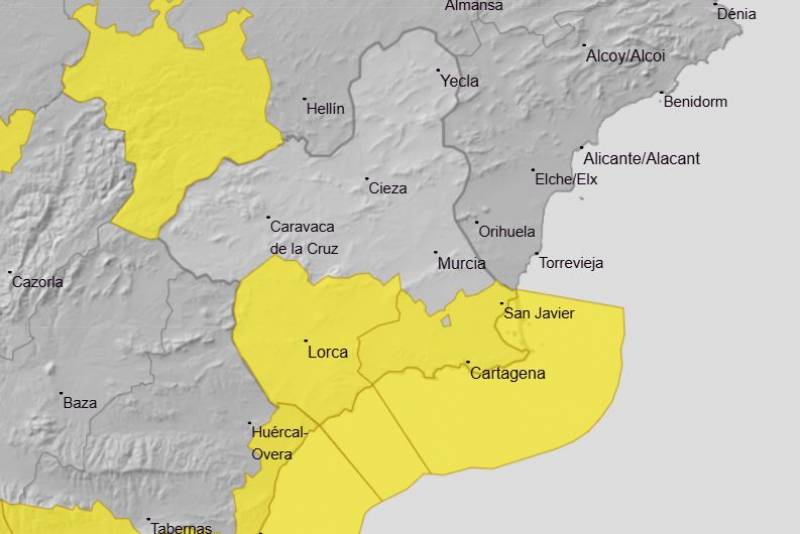 A cold snap comes with the rain this weekend: Murcia weather forecast March 13-16