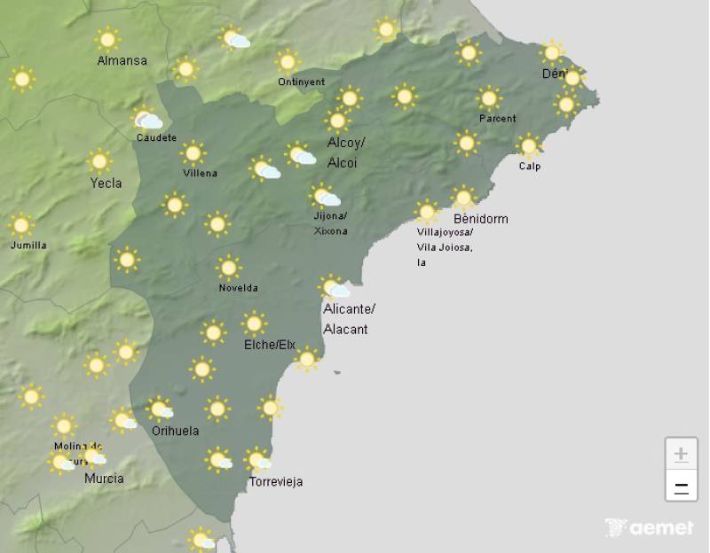 Alicante weekly weather forecast July 28-31
