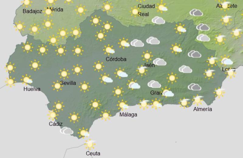 Andalucía weekly weather forecast August 25-28: Pleasant sunshine and warm temperatures