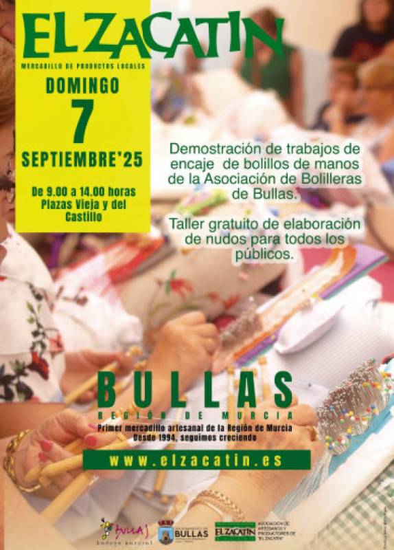 September 7 Bolillo lacemaking takes centre stage at the El Zacatin arts and crafts market in Bullas