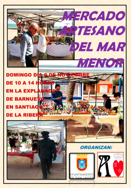 November 9 Sunday craft market in Santiago de la Ribera