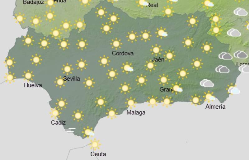 Andalucía weekly weather forecast November 3-6: Mild sunshine, patchy rain and breezes return
