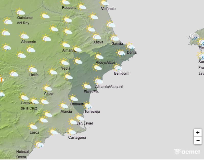 Frosty mornings, sunny afternoons: Alicante weather forecast November 27-30