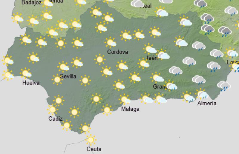 Andalucía weekly weather forecast December 15-18: Wet, blustery start with brighter skies later in the week