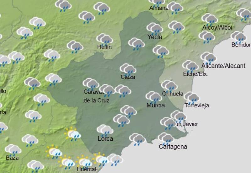 Weather warnings for rain, storms and hail across Murcia: Weekend forecast May 7-10