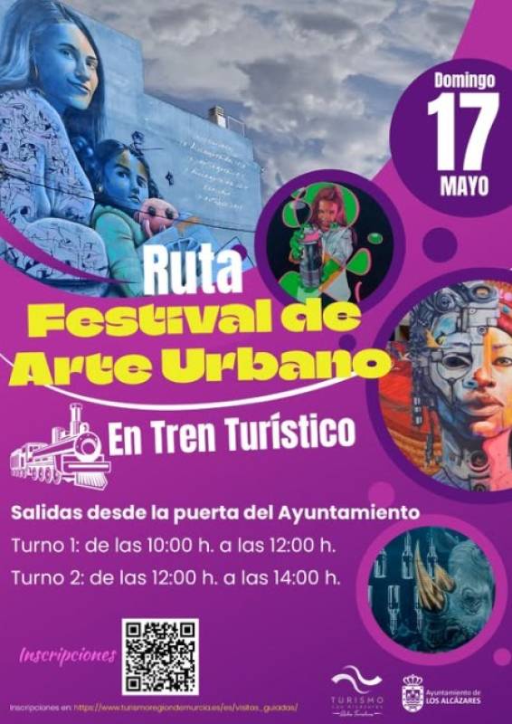 May 17 Free tourist train ride around the key sites of the Urban Art Festival in Los Alcázares