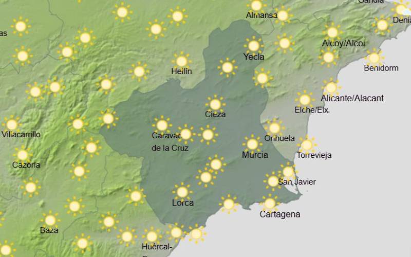 Temperatures top 30 degrees as Murcia approaches summer heat: May 18-21 weather forecast