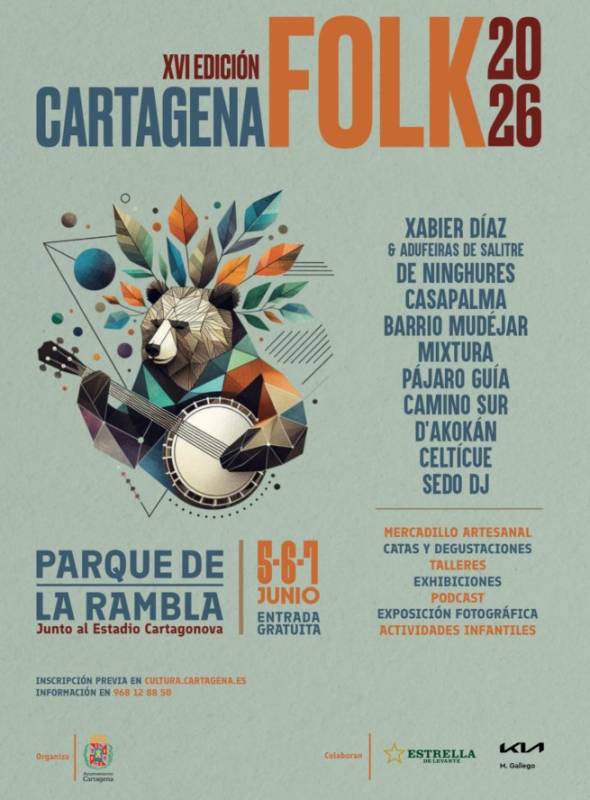 June 5 to 7 Free concerts at the 2026 Cartagena Folk Festival