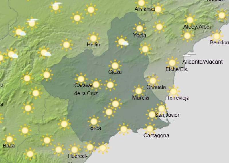 Calima and temperatures up to 37 degrees: Murcia weekend weather forecast May 28-31
