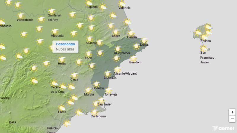 Mostly sunny skies and rising temperatures: Alicante weekend weather June 11-14