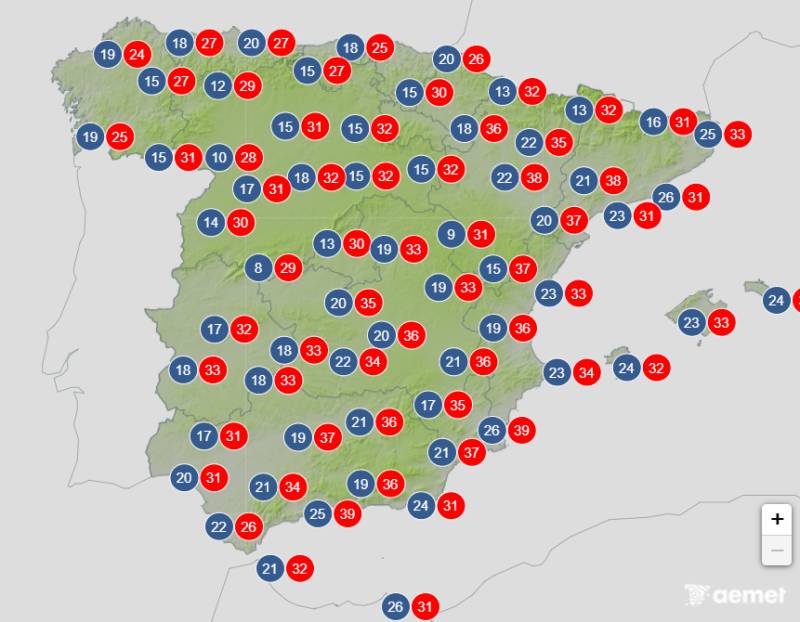 Spain weather forecast Aug 3-6: Temperatures climb back towards 40°C this week