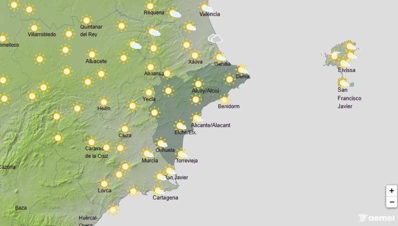 Thunderstorms could interrupt the sunny summer weekend: Alicante weekend weather August 6-9